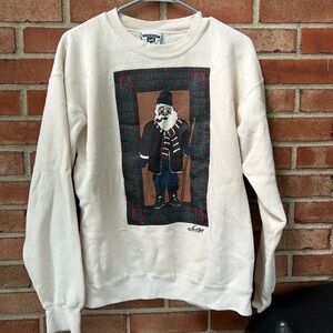 VINTAGE CREAM SANTA CREWNECK